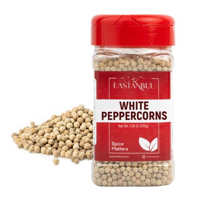 Eastanbul White Peppercorns, Perfect for Grinder Refill, White Pepper,7.1oz