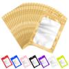 ANZNKU 100Pcs Gold Mylar Bags, Resealable Smell Proof Small Zip Goodie Bag view 1