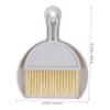 HOODANCOS Mini Brush Set Sweeper Broom Dustpan for Boys and Girls Home Office Car Light Grey view 2