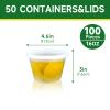 Dealusy 50 Set 16 oz Deli Containers with Lids, Leak-Proof BPA Free Plastic Take Out Bowls, Food Storage Containers for Takeout Meal Prep Storage, Freezer, Microwave & Dishwasher Safe view 2