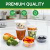 Dealusy 50 Set 16 oz Deli Containers with Lids, Leak-Proof BPA Free Plastic Take Out Bowls, Food Storage Containers for Takeout Meal Prep Storage, Freezer, Microwave & Dishwasher Safe view 3