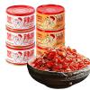 2 flavors Handmade fresh chili sauce 80g*3/6can,hot pot dipping,Instant Spicy soybean chili paste,Instant Mushroom seasoning dish,Mixed noodleChina Condimentspecial snacks (Mixed flavor,6 can) view 1