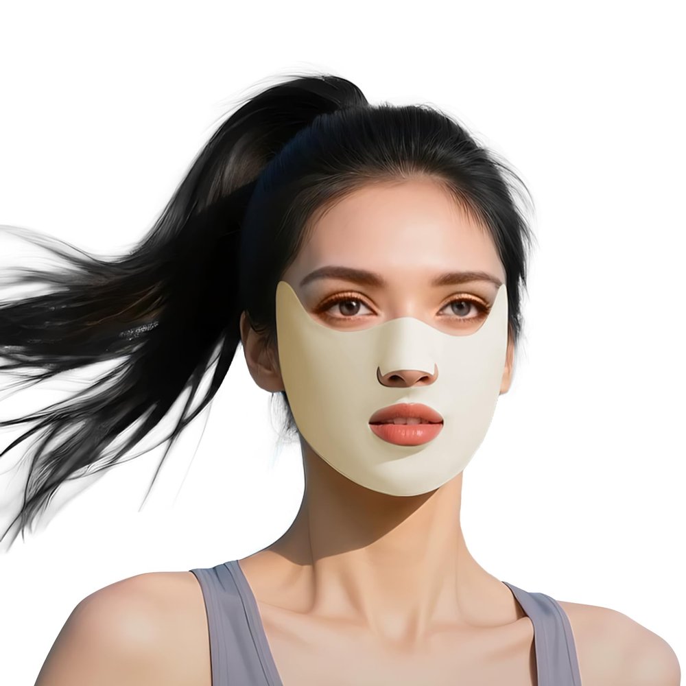 Hymeiluely UPF50+ Summer UV Face Mask Breathable Washable Sun Protection Face Shield Mask For Women Cycling Running Driving Hiking (Khaki)