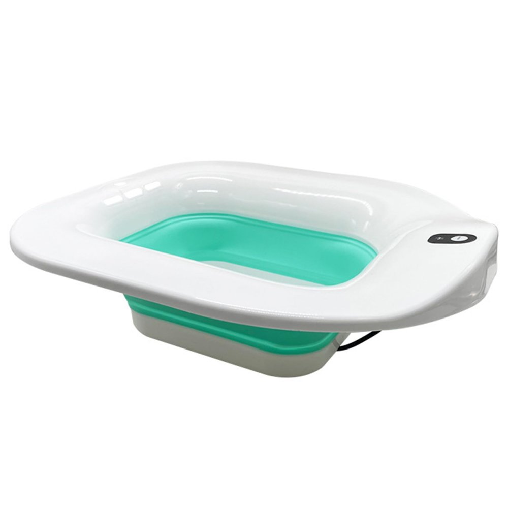 Sitz Bath for Toilet, Electric Automatic Sitz Bath Tub Relief Postpartum Care, Anti Overflow Foldable Tub, Non-Slip for Hemorrhoids, Postpartum, Elderly Baths