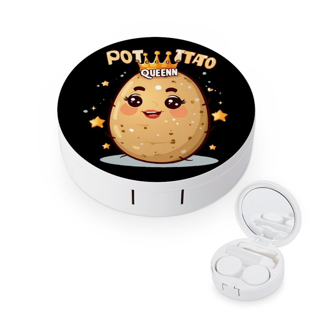 Cute Potato Contact Lens Case Box Holder Container Daily Contact Lens Organizer for Travel Daliy Use