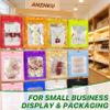 ANZNKU 100Pcs Colorful Mylar Bags, Resealable Smell Proof Small Zip Pouches view 4