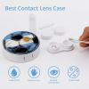 Argentina Flag Football Soccer Sport Contact Lens Case Box Holder Container Daily Contact Lens Organizer for Travel Daliy Use view 3