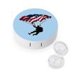 American Skydiver Parachutist Skydive Contact Lens Case Box Holder Container Daily Contact Lens Organizer for Travel Daliy Use view 1