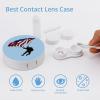 American Skydiver Parachutist Skydive Contact Lens Case Box Holder Container Daily Contact Lens Organizer for Travel Daliy Use view 3