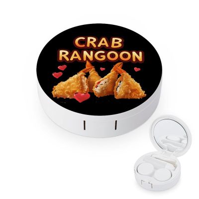 Crab Rangoon Contact Lens Case Box Holder Container Daily Contact Lens Organizer for Travel Daliy Use