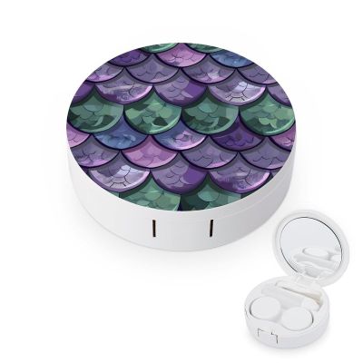 Dragon Scales Texture Contact Lens Case Box Holder Container Daily Contact Lens Organizer for Travel Daliy Use