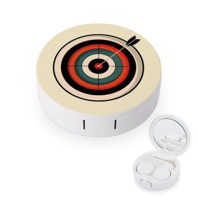 Bullseyes Target Bulls Eyes Contact Lens Case Box Holder Container Daily Contact Lens Organizer for Travel Daliy Use