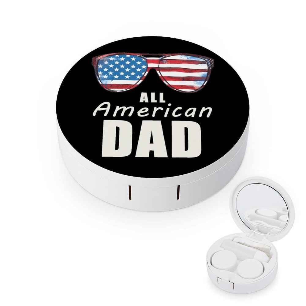 All American Dad Contact Lens Case Box Holder Container Daily Contact Lens Organizer for Travel Daliy Use