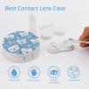 Cute Light Blue Cat Contact Lens Case Box Holder Container Daily Contact Lens Organizer for Travel Daliy Use view 3