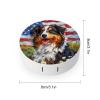 Australian Shepherd American US Flag Contact Lens Case Box Holder Container Daily Contact Lens Organizer for Travel Daliy Use view 2