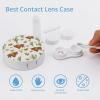 Bisons with Cactus Print Contact Lens Case Box Holder Container Daily Contact Lens Organizer for Travel Daliy Use view 3