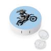 Dirt Bike Motocross USA Flag Contact Lens Case Box Holder Container Daily Contact Lens Organizer for Travel Daliy Use view 1