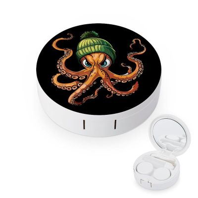 Cephalopod Octopus Contact Lens Case Box Holder Container Daily Contact Lens Organizer for Travel Daliy Use