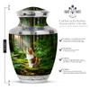 Remembrate Cat Funeral Urns for Adult Ashes Women and Men 3 Inch with 10 Inch Set - Forest Cremation Urns for Burial - Brown Funeral Urn for Mother and Father Remains - Mini Urn for Daughter view 2