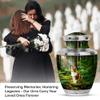 Remembrate Cat Funeral Urns for Adult Ashes Women and Men 3 Inch with 10 Inch Set - Forest Cremation Urns for Burial - Brown Funeral Urn for Mother and Father Remains - Mini Urn for Daughter view 3