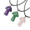 BXSEEF 1Pcs Natural Stone Amethyst Venus Quartz Crystal Agate Mushroom Pendant Necklace(blue sand) view 2