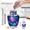KARYLIZ Drums Musical Instrument Large Funeral Urns for Men & Women Adults - Blue Burial Urn for Ashes Adult Mom - Memorial Cremation Ash Holder - Memorial Urns for Ashes Adult Male & Female 10 Inch view 2