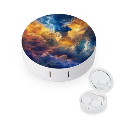 Colorful Thundercloud Contact Lens Case Box Holder Container Daily Contact Lens Organizer for Travel Daliy Use