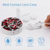 Black Red White Camouflage Contact Lens Case Box Holder Container Daily Contact Lens Organizer for Travel Daliy Use view 3
