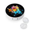 Atom Symbol Watercolor Contact Lens Case Box Holder Container Daily Contact Lens Organizer for Travel Daliy Use view 1