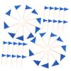 ABOOFAN 60pcs Triangle Flag Toothpick Picks for Fruits Cakes Appetizers Decorative Food Flag Toppers for Parties Birthdays and Celebrations Safe Material view 1