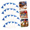 ABOOFAN 60pcs Triangle Flag Toothpick Picks for Fruits Cakes Appetizers Decorative Food Flag Toppers for Parties Birthdays and Celebrations Safe Material view 2