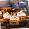 ABOOFAN 60pcs Triangle Flag Toothpick Picks for Fruits Cakes Appetizers Decorative Food Flag Toppers for Parties Birthdays and Celebrations Safe Material view 4