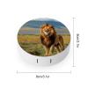 African Lion at Lake in National Park Contact Lens Case Box Holder Container Daily Contact Lens Organizer for Travel Daliy Use view 2