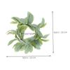 CVUTOVO 4pcs Artificial Candle Wreath Rings Simulation Leaves for Rustic Wedding and Home Adornment Front Door Accessory Eucalyptus and Berry Design view 2