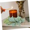 CVUTOVO 4pcs Artificial Candle Wreath Rings Simulation Leaves for Rustic Wedding and Home Adornment Front Door Accessory Eucalyptus and Berry Design view 4