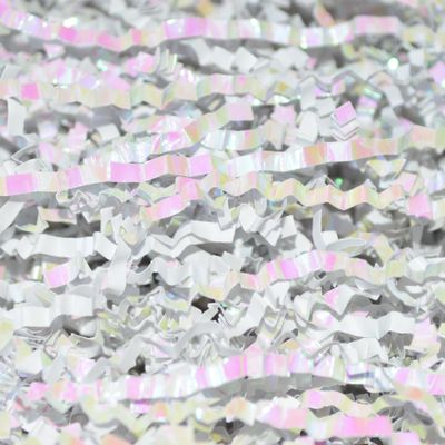 150Grams Crinkle Cut Paper Grass Cushion Paper for Christmas Wedding Birthday Bridesmaid Engagement Craft Gift Boxes Bags Filler Decoration-Diamond White