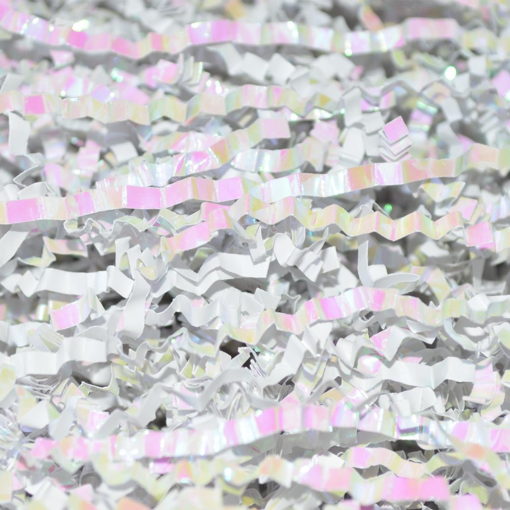 150Grams Crinkle Cut Paper Grass Cushion Paper for Christmas Wedding Birthday Bridesmaid Engagement Craft Gift Boxes Bags Filler Decoration-Diamond White