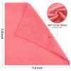 SIFANGKE Microfiber Cleaning Cloth, 12 Pack Pink Cleaning Rags for Housekeeping, Reusable Microfiber Towels for Car, Kitchen, Bathroom and Household Cleaning Supplies, 11.8"X11.8" view 2