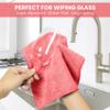 SIFANGKE Microfiber Cleaning Cloth, 12 Pack Pink Cleaning Rags for Housekeeping, Reusable Microfiber Towels for Car, Kitchen, Bathroom and Household Cleaning Supplies, 11.8"X11.8" view 4