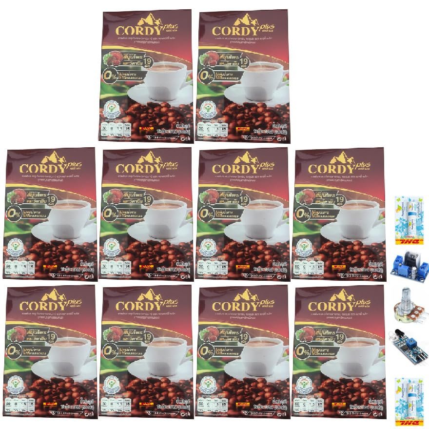 Delicious Intense Much Mellow Fruit Snack CordyPlus Coffee 24 Natural Extracts 10 Sachets/Pack (120g) 0% Sugar Set 10 C309 By Thaigiftshop [Get Free Tomato Facial Mask]