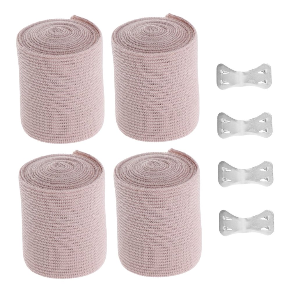 MAGICLULU 4pcs Compression Bandage Wraps: Self-Closing Elastic Wraps for Arms Legs Knee Body Support - for Home Gym Outdoor Supplies