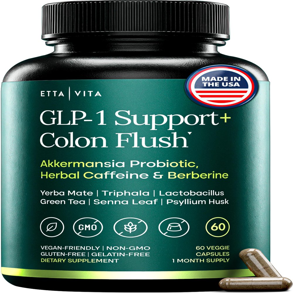 GLP-1 Support Supplement - Colon Cleanse with Akkermansia and Berberine