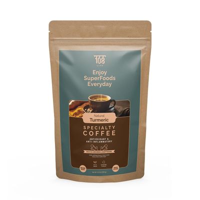 108LIFE Natural Turmeric Arabica Coffee | Turmeric Coffee | Specialty Coffee | Rich in Curcumin and Adaptogens | Pure & Natural | Sustainably Produced | 10 oz Pack - Makes 28 Cups