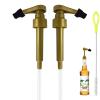 Coffee Syrup Pump for Monin 750ml Glass Bottles with Tip Cover Included, 2Packs, Gold view 1