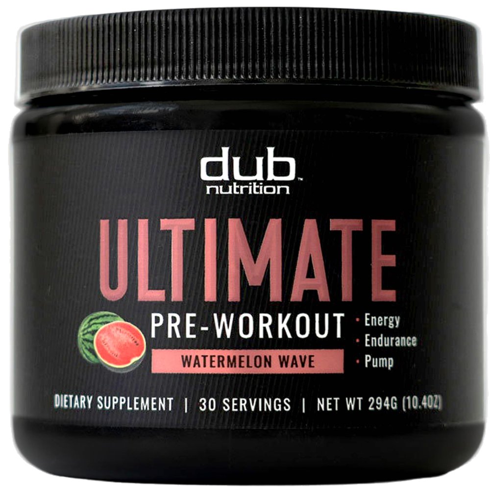 Dub Nutrition Watermelon Wave Energy Blend, 30 Servings Naturally Energizing Drink Mix for Active Lifestyles - 30 Servings