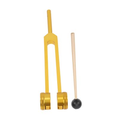 BESPORTBLE 1 Set Aluminum Alloy Tuning Fork for Sound Therapy Frequency Clinical Ear Cleaning Tool with Hammer for Meditation and Relaxation