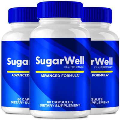 SugarWell Capsules, Official SugarWell Advanced Blood Formula Supplement Pills - Maximum Strength, All Natural Healthy Circulation & Stable Levels, Advanced Sugar Well Health Reviews (3 Pack)
