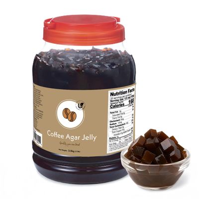 Hojalicious - Coffee Jelly Topping 7.7lb (Ready to use topping for bubble tea, coffee, lattes, ice cream, desserts, frozen yogurt)