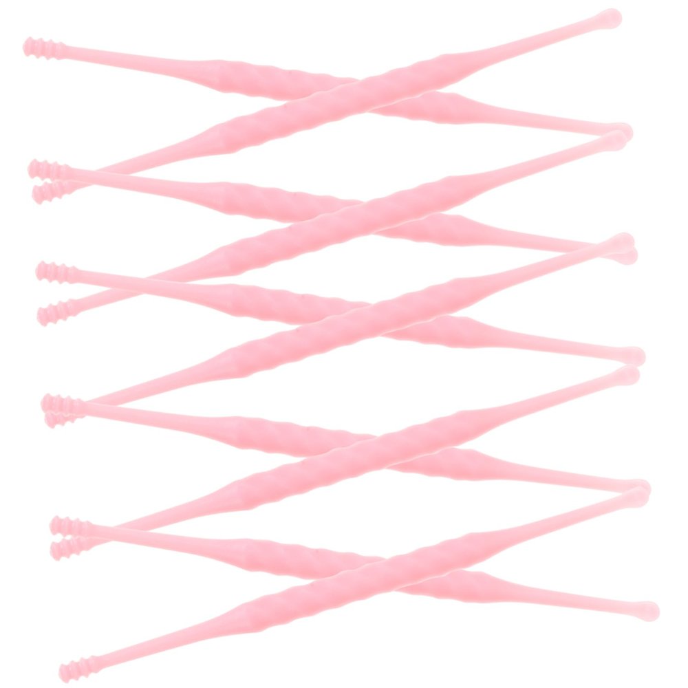 HAPINARY 12pcs Plastic Ear Wax Remover Earwax Cleaner Tool Spiral Ear Wax Remover Cleaner No Harmful Substances Easy to Carry Random Color