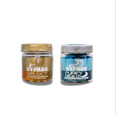 Bypass Duo Select & PURIFY - Quem grasa de da y de Noche (Select 30caps) - (purify 60caps), Blue and Gold